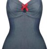 "Saint Malo" Maille Blue Jean Swimsuit - Image 2