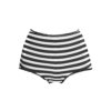 Bas de maillot de bain "Jo" rayures gris et blanc