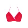 Haut de maillot de bain "Jamy" rouge, détails roses